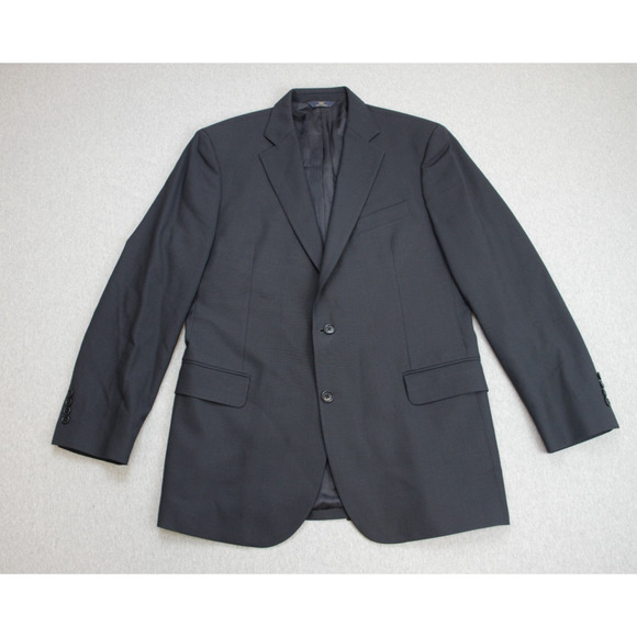 Brooks Brothers Blazer Mens 44L Navy Blue 346 Wool Blend Stretch 2 Buttons - Picture 2 of 12
